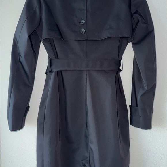 Reiss Stylish Classy Black Trench Coat Size Small - Picture 8 of 13